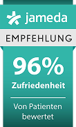 Banner Jameda 96 % Patientenzufriedenheit